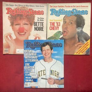 Rolling Stone Magazine Set Lot  No. 384, 406, 450 • Bette Midler • Chevy Chase